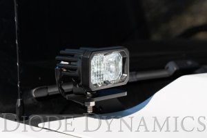 Chevrolet Silverado 1500 LED Ditch Light Kit - Diode Dynamics - SS3 or SSC2 Backlit Pods Pro Combo - Yellow - `14-`19
